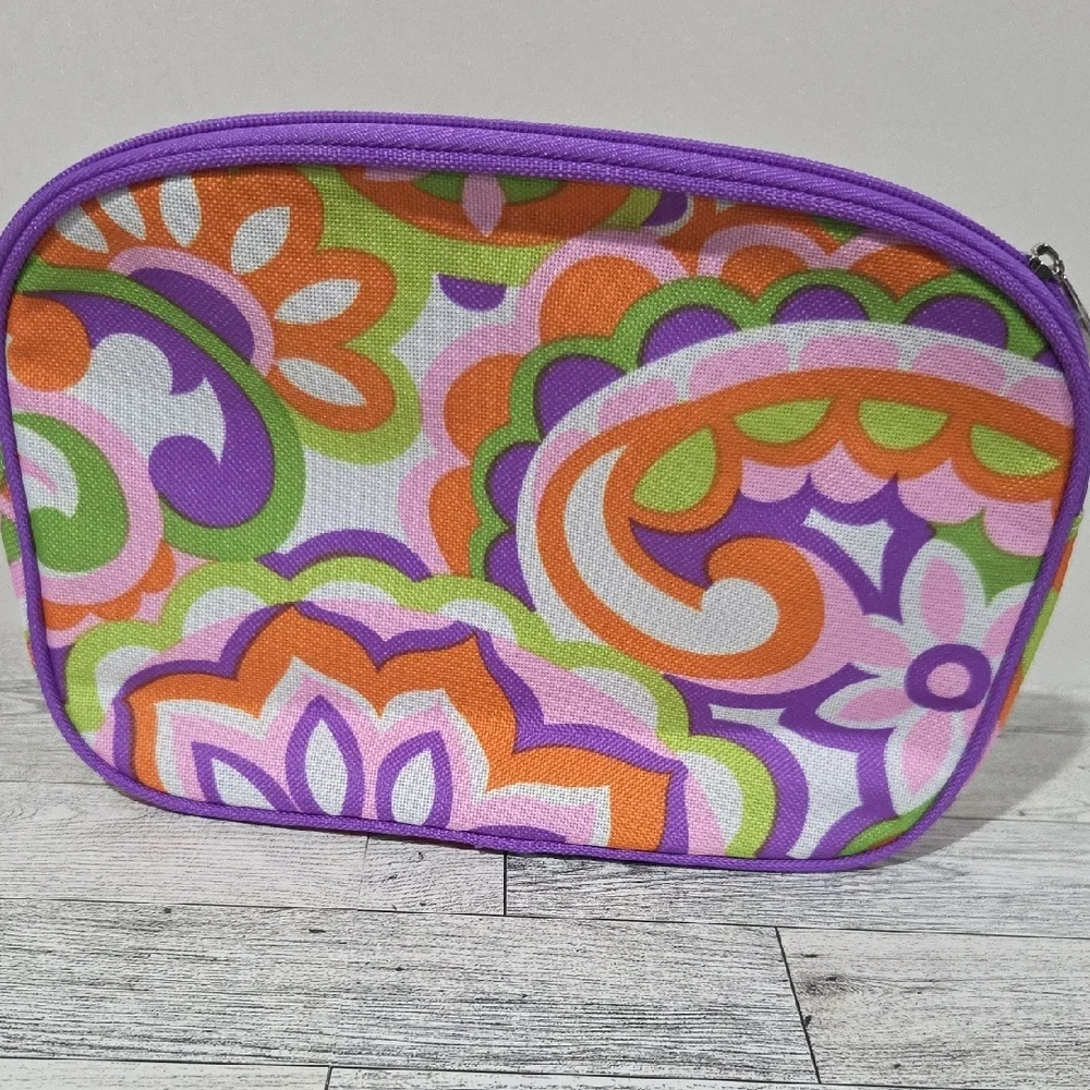 Clinique Purple and Orange Cosmetic Bag Set